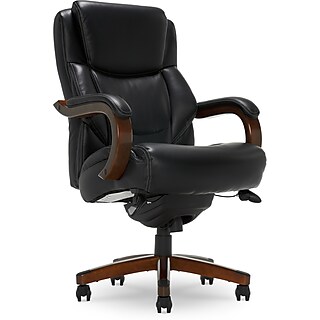 Staples Lockland Ergonomic Leather Managers Big Tall Chair 400 lb. Capacity Black 58067 Staples