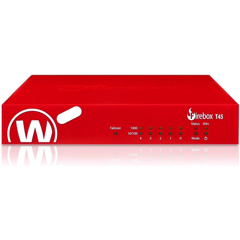 WatchGuard Firebox T45  Network Security/Firewall Appliance, Desktop (WGT47033-US) image 1