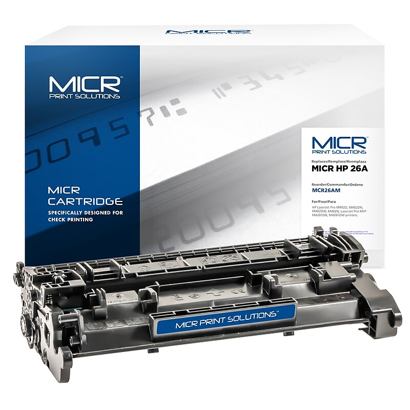 MICR Compatible Black Standard Yield Toner Cartridge Replacement for HP 26A image 1