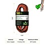 GoGreen Power 50' Indoor/Outdoor Extension Cord, 14 AWG, Orange (GG-13850)~#|#~C8806445-6CF5-484E-9C43CB1C9D6770C8_sc7