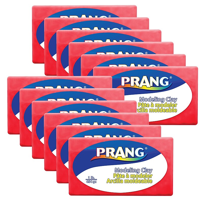 Prang Modeling Clay, Red, 12/Bundle (DIX00781-12) image 1