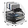 TRU RED™ All-In-One 10-Compartment Wire Mesh Compartment Storage, Matte Black (TR57530)~#|#~C883B2D5-4D36-4C2B-B1D0A179F1BA3D0E_sc7