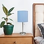 Creekwood Home Oslo 19.5" LED Table Lamp with USB Port, Brushed Steel/Blue Shade (CWT-2012-BL-LB)~#|#~C88E54E6-2D9D-44BD-B505D8FCDFEA6409_sc7