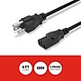 Staples TECH 6 ft. AC Power Cord, Male to Male, Black (ST62398)~#|#~C89394E5-A0C3-4586-A10527228621AF7B_sc7