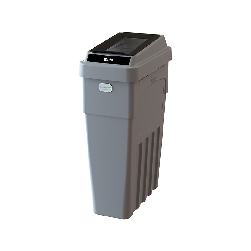 CleanRiver LeanStream Trash Can, 23 Gallon, Gray (LS1-002) image 1