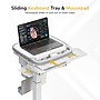 Mount-It! MedHub Powered Compact Medical Cart Workstation with Power Kit and Built-In Power Strip, White/Gray (MI-16056)~#|#~C894F19C-2488-401E-85B9A4B6C33BF3FF_sc7