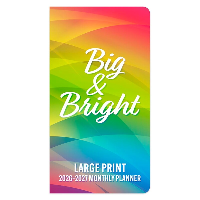 2026-2027 BrownTrout Big & Bright Large Print 3.5" x 6.5" Monthly Planner (9798330702442) image 1