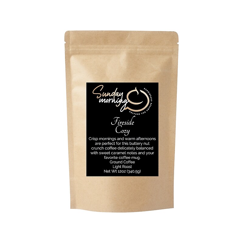 Sunday Morning Coffee Fireside Cozy Caffeinated Coffee Packet, Light Roast, 12 oz. (35-FSPC-IOEV) image 1