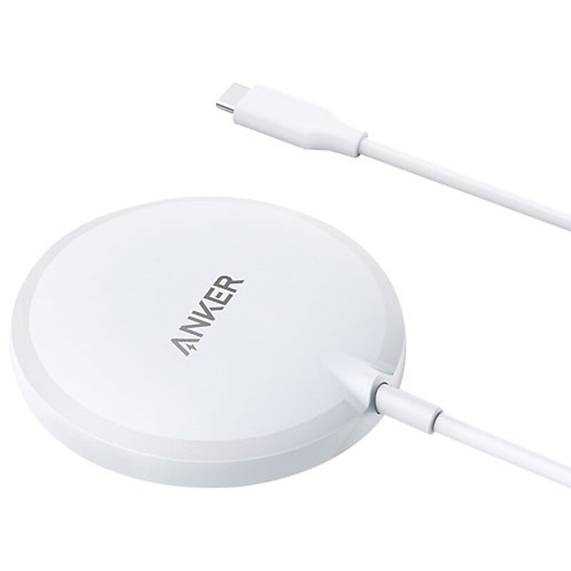 Anker PowerWave 6' MagSafe USB-C Magnetic 7.5W Charging Pad for Apple, White (A2565H21-1) image 1
