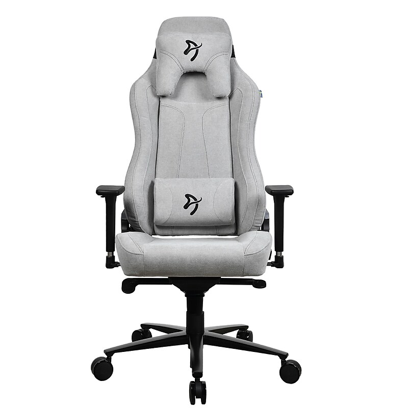 Arozzi Vernazza SoftFabric Ergonomic Racing Gaming Chair, Light Grey (VERNAZZA-SFB-LG) image 1