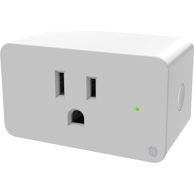 GE Cync WiFi, Bluetooth Smart Plug, White (93103491) image 1