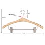 Nahanco 17" Wood Signature Suit Hanger, Low Gloss Natural, 100/Pack (30017RC)~#|#~C8A6BE84-D28C-42A9-8C3679BB56ADDD3F_sc7