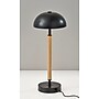 Adesso Ronny LED Cordless Table Lamp, 14.6"H, Black/Natural Wood (3064-12)~#|#~C8A6CBA2-AEBF-49D3-BA6646D6CB013DBC_sc7