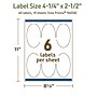 Avery Dissolvable Oval Multipurpose Labels, 4.25" x 2.5", Off-white, 60/Pack (94058)~#|#~C8AE22F0-9BDD-400C-A48B7984C002B6C9_sc7