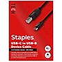 Staples TECH 6 ft. USB-C to USB-B 2.0 Cable, Male to Male, Black (ST62444)~#|#~C8B264D9-826F-4239-88D536A9EE350B1B_sc7