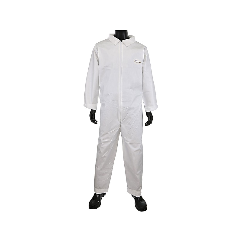 PosiWear Breathable Advantage Basic Coverall, White, M, 25/Carton (3600/M) image 1