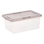 Iris 17 Quart Snap Top Plastic Snap Closure Storage Bin, Clear (500218)~#|#~C8B3D961-A26C-4EAF-A3E2F24676163FF1_sc7