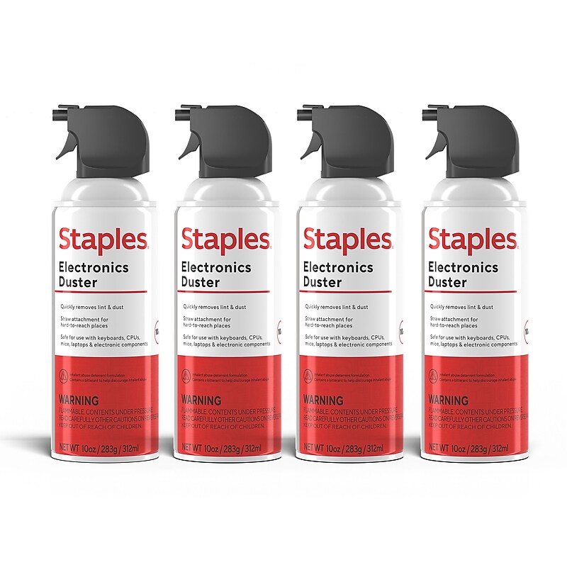 Staples®  Electronics Air Duster, 10 oz., 4/Pack (SPL10ENFR-4) image 1