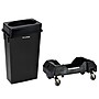 Alpine Industries Polypropylene Trash Can with Lid and Dolly, 23 Gallon, Black (ALP477-BLK1-PKD)~#|#~C8B93B28-D1A1-40C6-9653544DF3E1230A_sc7