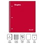 Staples Premium 1-Subject Notebook, 8.5" x 11", Graph Ruled, 100 Sheets, Red  (TR58324)~#|#~C8BFCD31-969B-4EAC-AFFE0131ED7D1540_sc7