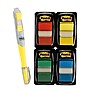 Post-it Flags Value Pack, .94" Wide, Assorted Colors, 200 Flags/Pack plus Flag + Highlighter (680-RYBGVA)~#|#~C8C1089D-BBAA-4583-BB338C40BBC7A482_sc7