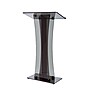 AdirOffice 47" Speaker Podium Lectern, Transparent Black (661-02-BLK-PKG)~#|#~C8C4C7A8-7455-4392-A9CAD00E585C9F3B_sc7