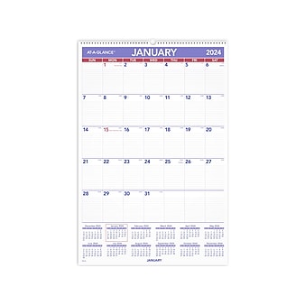 2024 AT-A-GLANCE 20" x 30" Monthly Wall Calendar (PM4-28-24)
