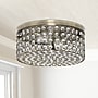 Lalia Home 12" Classix Glam Two Light Crystal and LED Flush Mount Ceiling Light Fixture, Antique Brass (LHM-2003-AB)~#|#~C8C85624-3516-4FB4-9FF50BE594B0C465_sc7