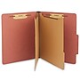 Staples® Recycled Pressboard Classification Folder, 2-Dividers, 2 1/2" Expansion, Letter Size, Brick Red, 20/Box (ST614615-CC)~#|#~C8CB7C18-996E-4849-808DC343C94673DA_sc7
