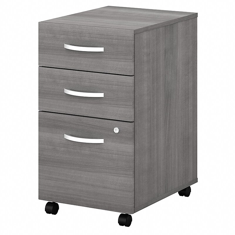 Bush Business Furniture Studio C 3-Drawer Mobile Vertical File Cabinet, Letter/Legal Size, Lockable, Platinum Gray (SCF216PGSU) image 1