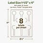 Avery Hemp Lollipop Laser/Inkjet Multipurpose Labels, 1-1/2" x 4", Off-White (640/Box)~#|#~C8CFCE23-5142-4B63-B194BA77D239A94C_sc7