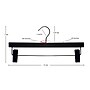 Nahanco 14" Wood Skirt/Slack Hanger With Clips, Mahogany, 100/Pack (21314RC)~#|#~C8D78AFE-1C75-45C8-965FD07729128E10_sc7