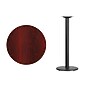 Flash Furniture 30'' Round Laminate Table Top with 18" Round Bar-Height Table Base, Mahogany (XURD30MATR18B)~#|#~C8D8B34F-4F29-4359-BCDAD5CE3BCB0E64_sc7