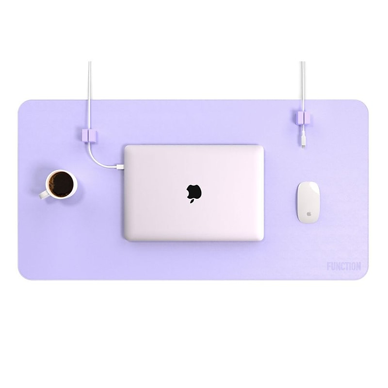Function101 Desk Mat Pro + 2 Magnetic Cable Block Managers, 31" x 16", Purple (F101-DMPP2) image 1