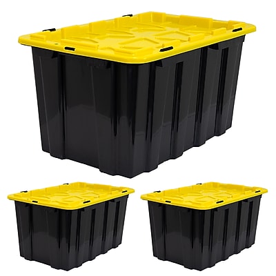 Mount-It! Heavy-Duty Plastic Storage Bins, Set of 3 - Thumbnail 4
