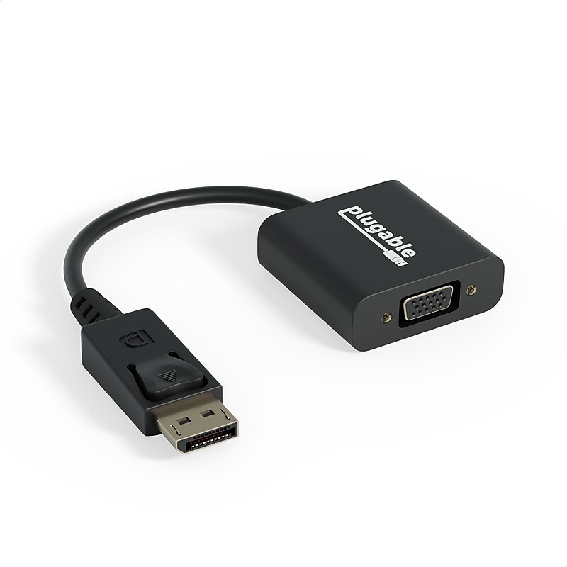 Plugable SVGA to Display Port Audio/Video Cable, Male to Female, Black (DPM-VGAF) image 1