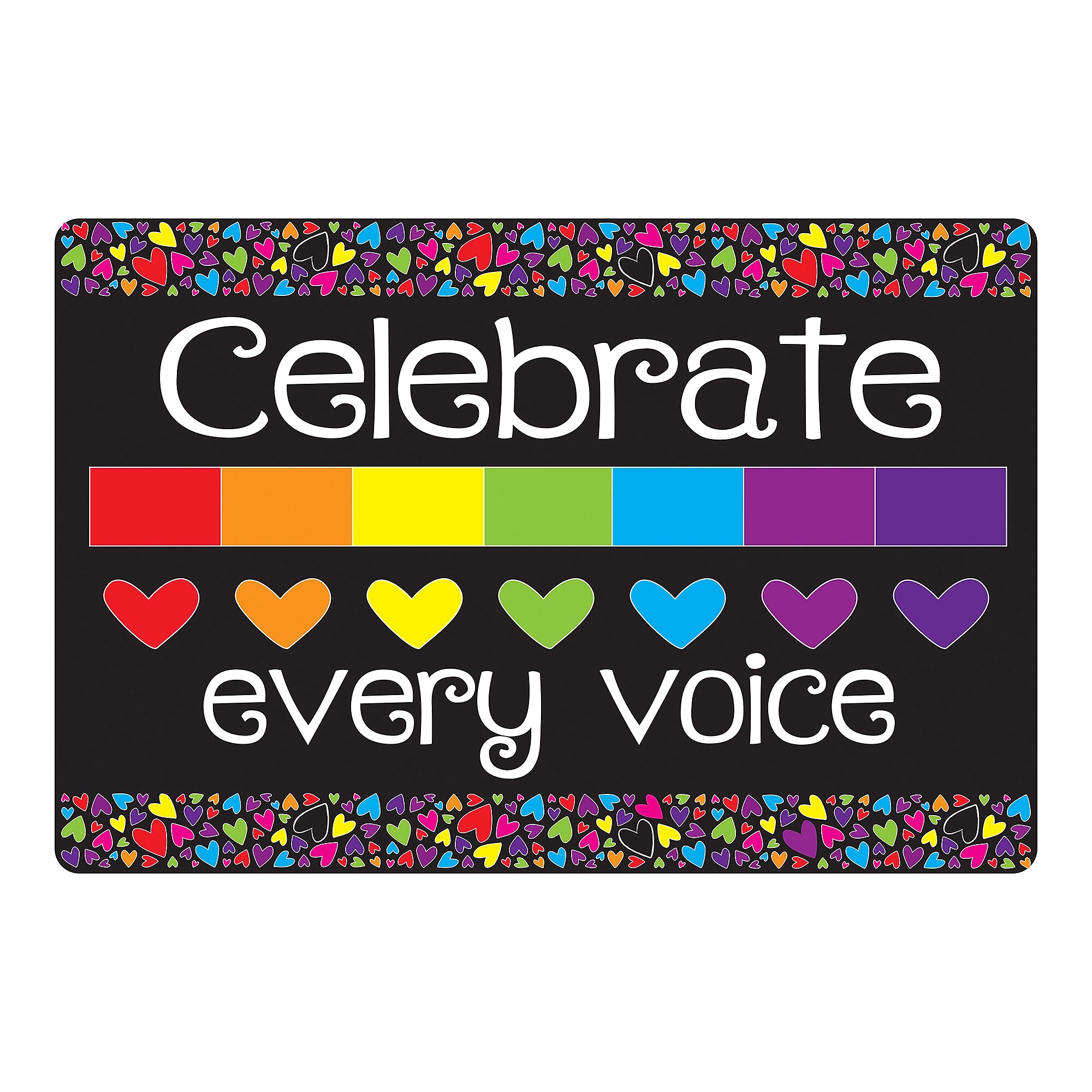 Ashley Smart Poly Commercial Floor Mat, 15.5″ x 23.5″, Celebrate Every Voice Mini Hearts, 2/Bundle (ASH91503-2) Sansujyuku sansujyuku.com