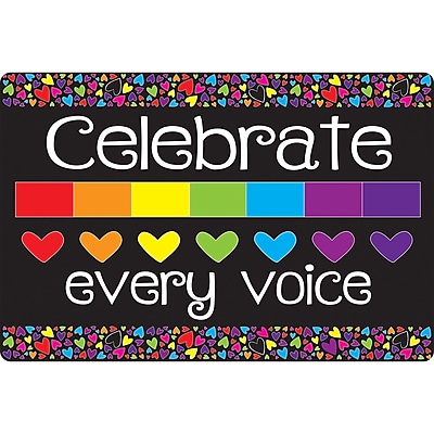 Ashley Smart Poly Commercial Floor Mat, 15.5″ x 23.5″, Celebrate Every Voice Mini Hearts, 2/Bundle (ASH91503-2) Sansujyuku sansujyuku.com