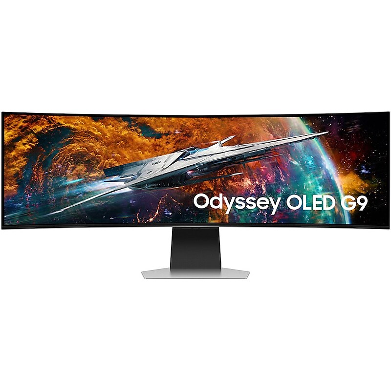 Samsung Odyssey G9 49" Curved 240Hz OLED Gaming Monitor, Silver (LS49CG954SNXZA) image 1
