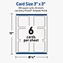 Avery Square Rounded Corners Integrated Cards, Matte White, 300/Pack (19479399843)~#|#~C90230B6-4D69-4748-82D2D15E8131DAC7_sc7