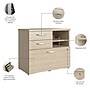 Bush Business Furniture Studio C Office Storage Cabinet with Drawers and Shelves, Natural Elm (SCF130NESU)~#|#~C904B82E-0504-4B83-9D1487135F94F1DF_sc7