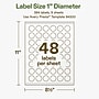 Avery Hemp Round Laser/Inkjet Multipurpose Labels, 1" Dia, Off-White (384/Pack)~#|#~C9084F30-F872-4193-B7C1270DB397A0D1_sc7