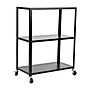 Mind Reader 3-Tier Metal Rolling Cart, Black (ELCART3T-BLK)~#|#~C90B30AA-7046-4BE7-8E571F8EAC21B0F4_sc7