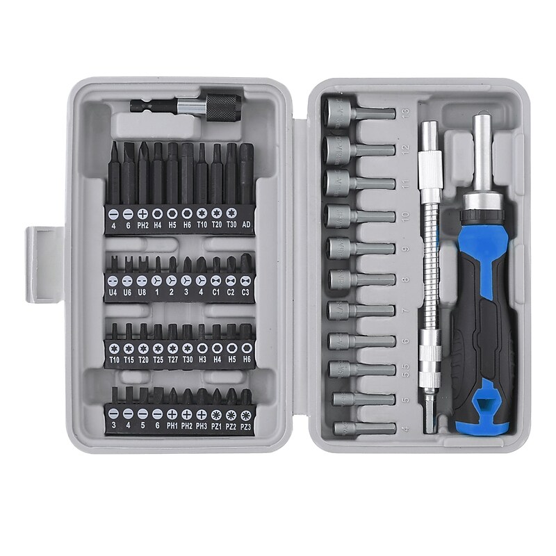 Apollo Tools 1/4" Screwdriver & Nut Driver Bit Set, 54 Pieces (DT9025) image 1