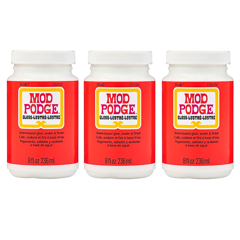 Mod Podge Decoupage Glue, Gloss, 8oz., 3/Pack (MODCS11201-3) image 1