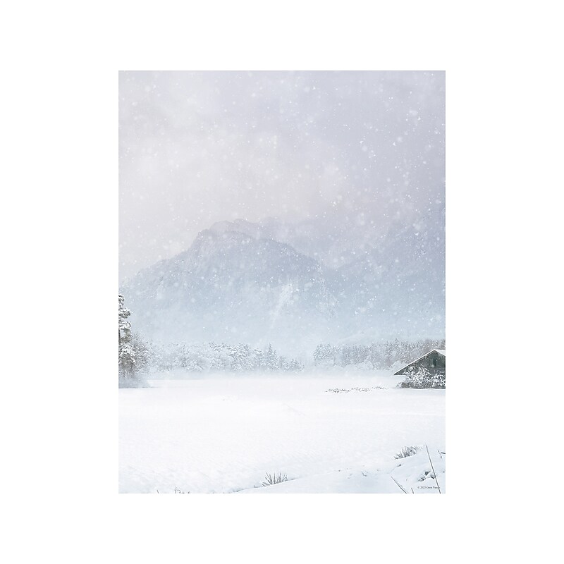 Great Papers Snowy Mountain Seasonal Letterhead, Multicolor, 50/Pack (2023050) image 1