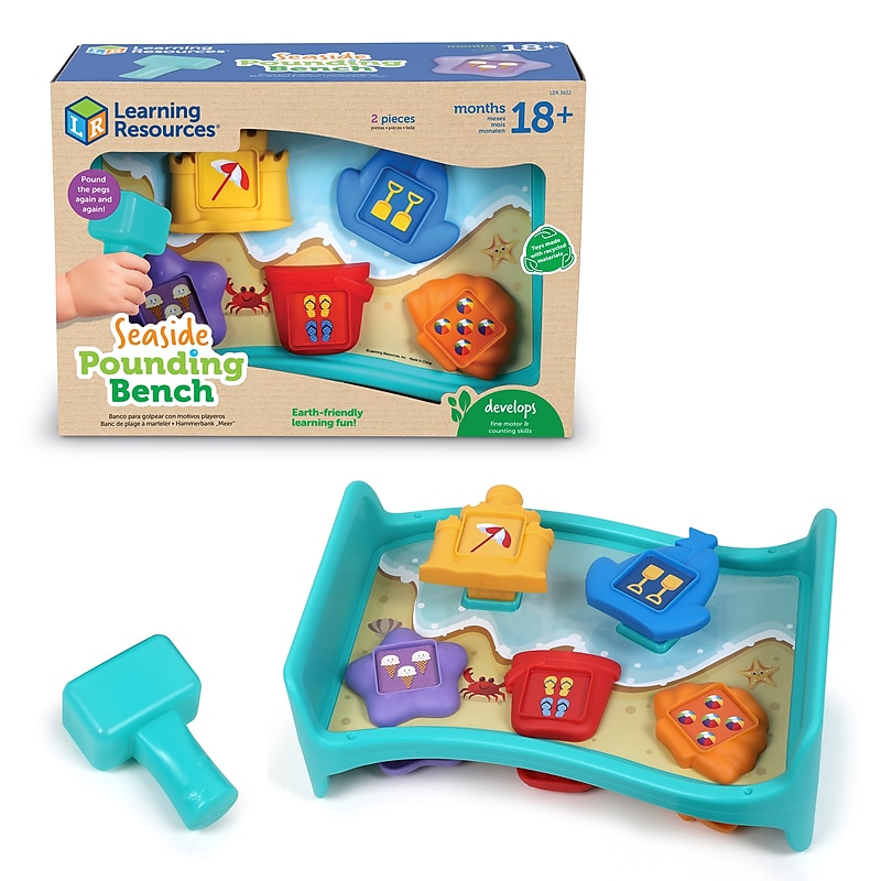 Learning Resources Seaside Pounding Bench, Multicolored (LER3612) image 1
