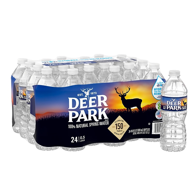 Deer Park 100% Natural Spring Water, Regular Flavor, 16.9 oz., 24/Carton (11475255) image 1
