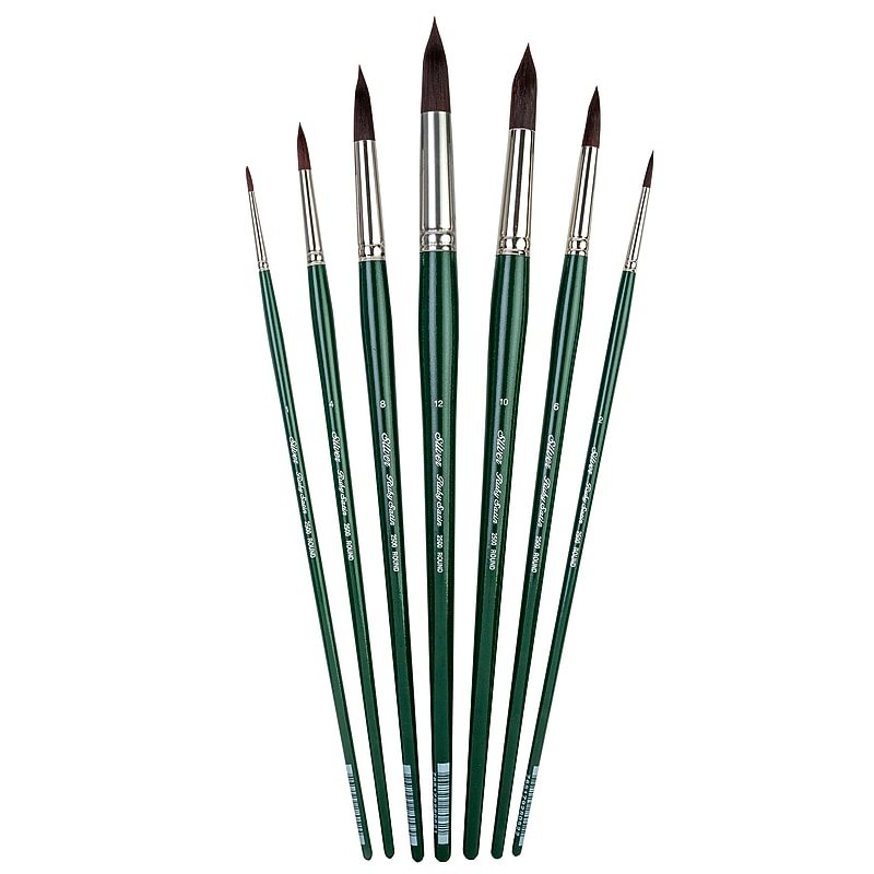 Silver Brush Ruby Satin Long Round Brush, 7/Pack (SLVRS2593) image 1