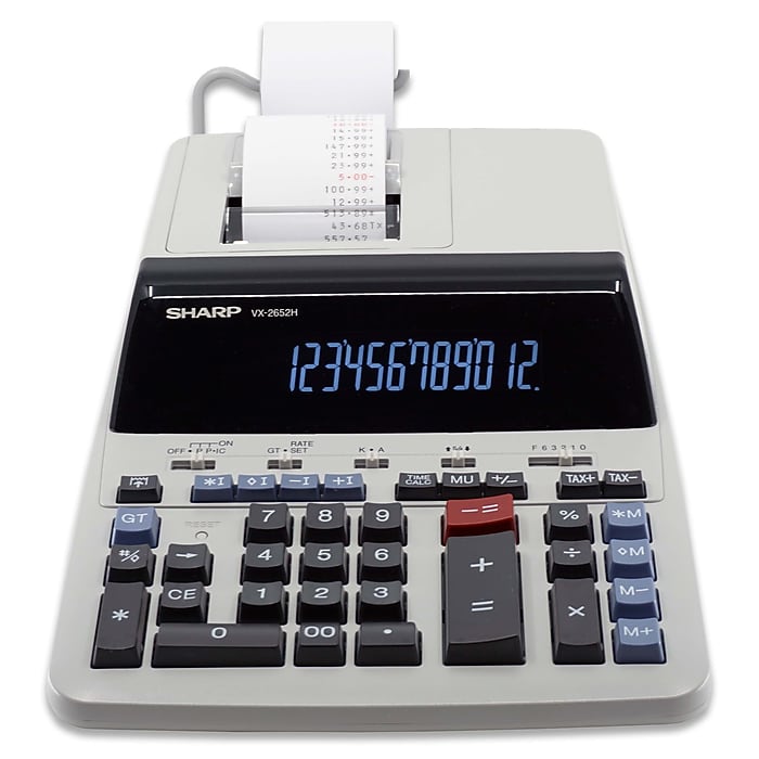 Sharp VX-2652H Heavy Duty Commercial 12-Digit Printing Calculator